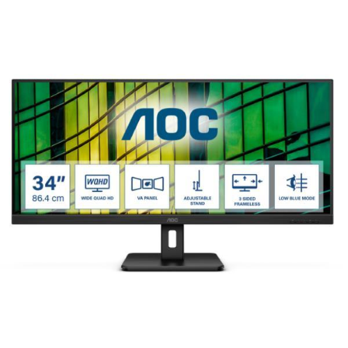 AOC MONITOR 34 LED VA WQHD 21:9 4MS 300 CDM, DP/HDMI